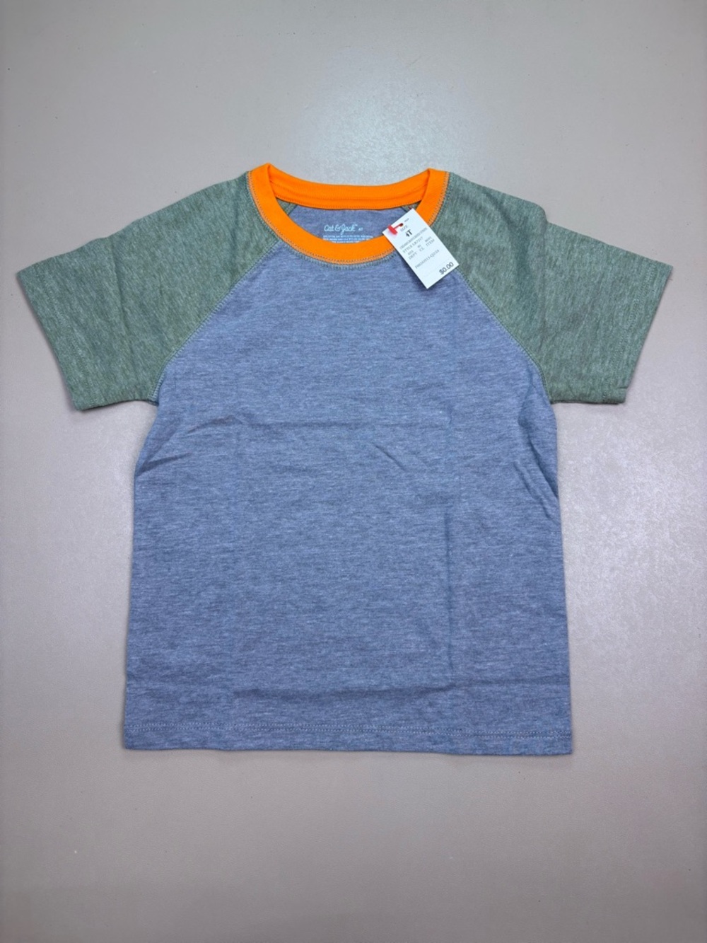Cat Jack Boys 4T T Shirt Bundle 3 Pack Tiger Stripe Raglan Short Sleeve - Picture 12 of 15